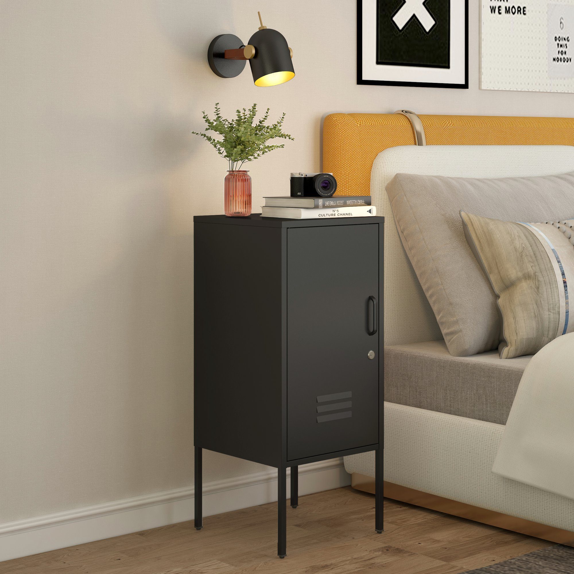 en.casa Nachtschrank (2er Set) »Hausjärvi« mit günstig online kaufen