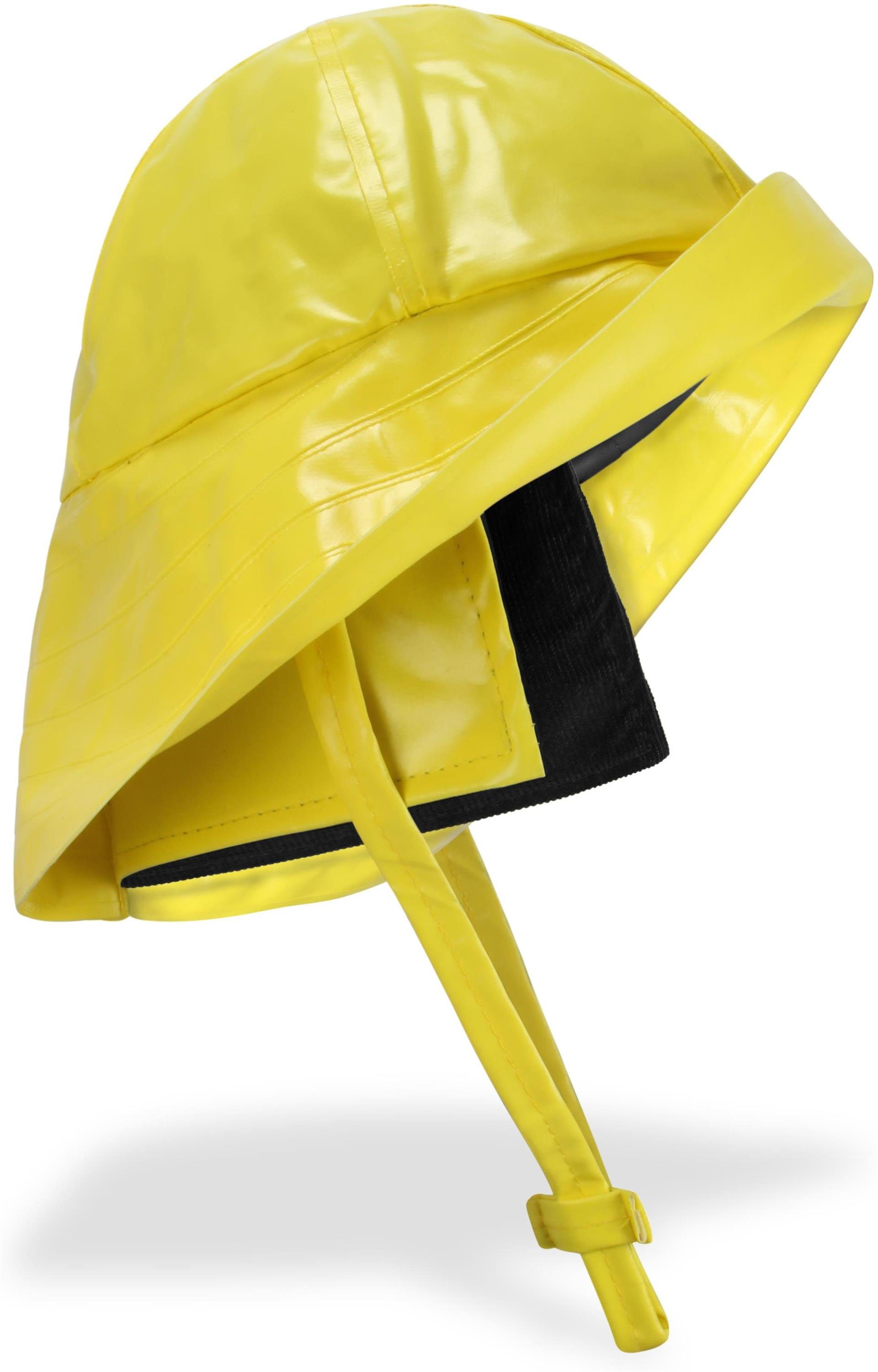 - Innenfutter Krempe Gelb breiter mit Kinnband, Regenmütze Südwester und Angelhut Fischerhut Unisex Cork Wasserdichter normani Regenhut (1-St)