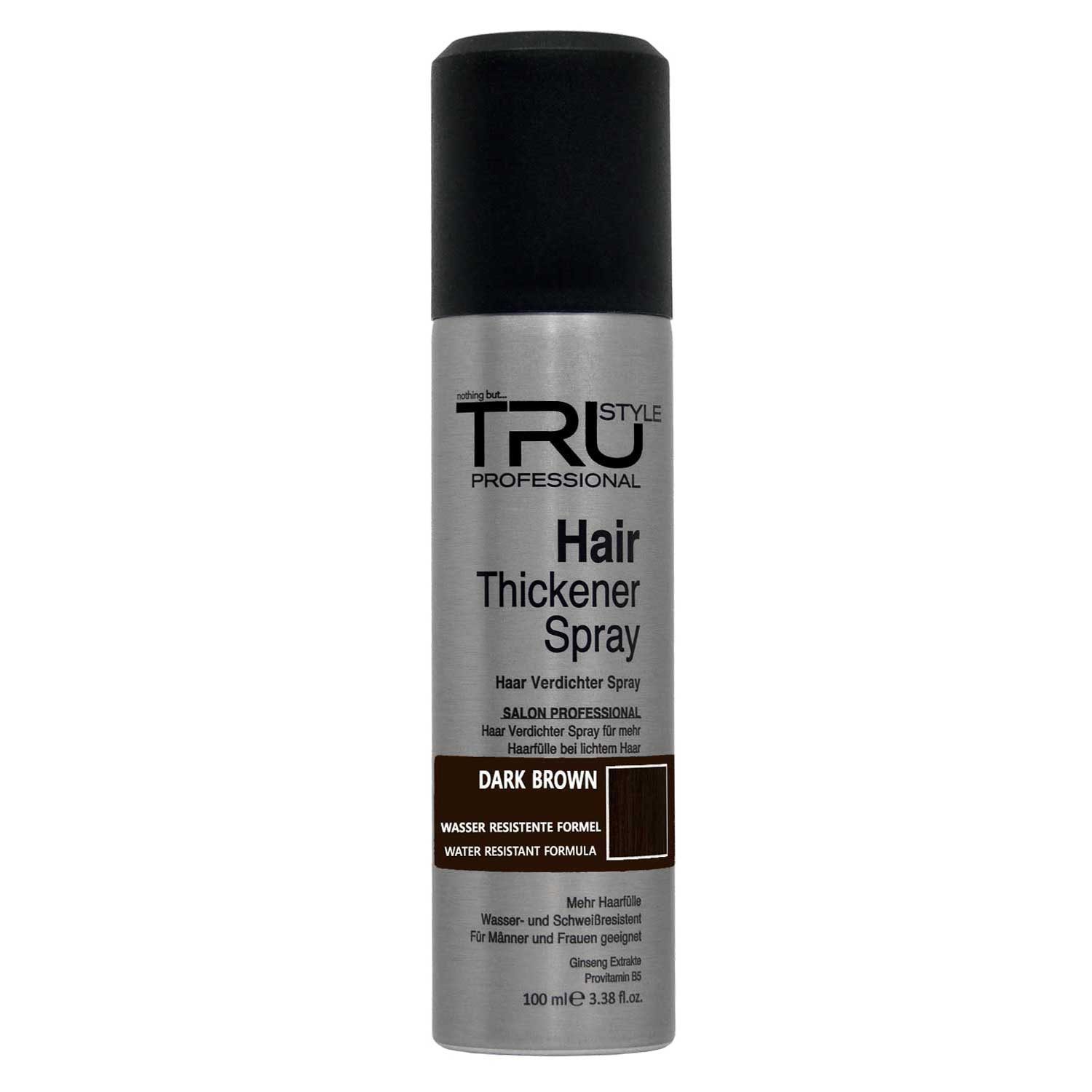 TRU Haarfarbe Haarverdichterspray 100ml, 1-tlg., Zur Haarverdichtung - Hair Thickener, Gegen lichtes und Kahles Haar