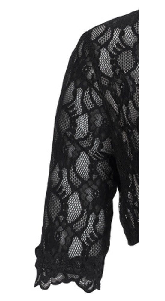 Nübler Dirndlbluse Dirndlbluse 3/4 Arm Laura in Schwarz von Nübler