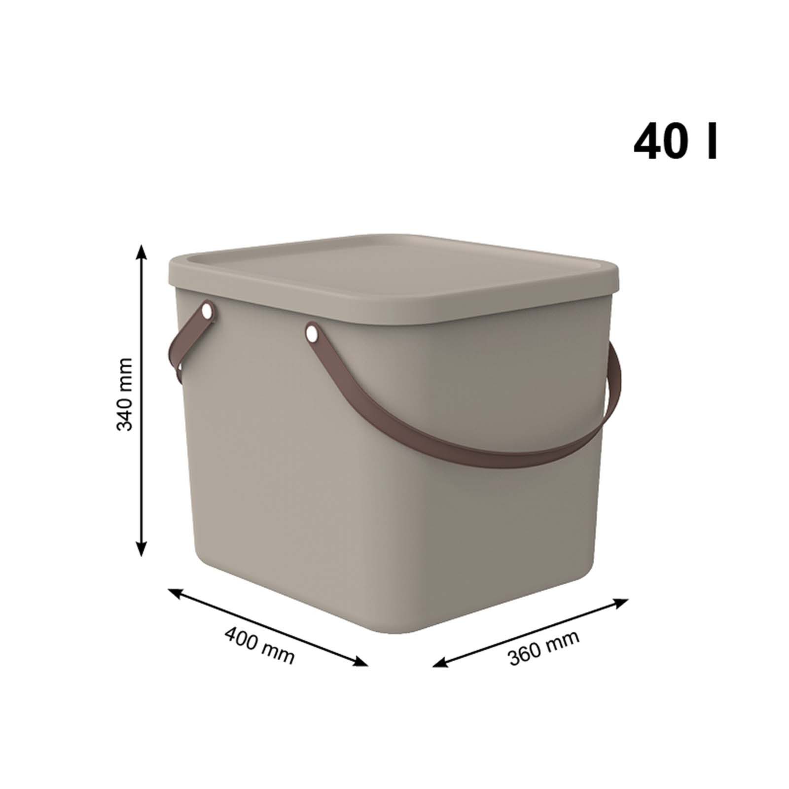 ROTHO Aufbewahrungsbox 2er-Set stapelbare Aufbewahrungskiste 40l mit Deckel (Aufbewahrungsset, 2er-Set) – Bild 3 von 4