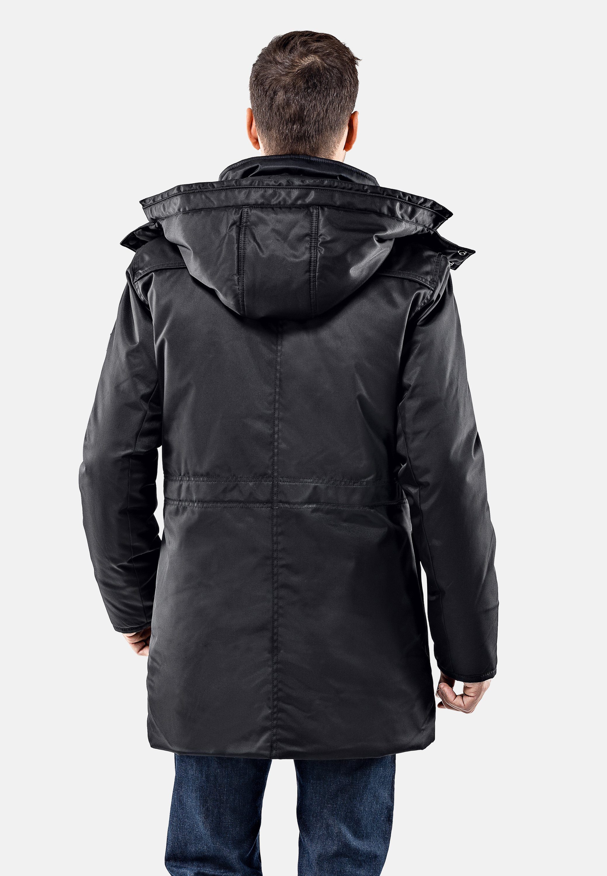 Vincenzo Boretti Winterjacke Stehkragen mit abnehmbarer Kapuze – Bild 3 von 5