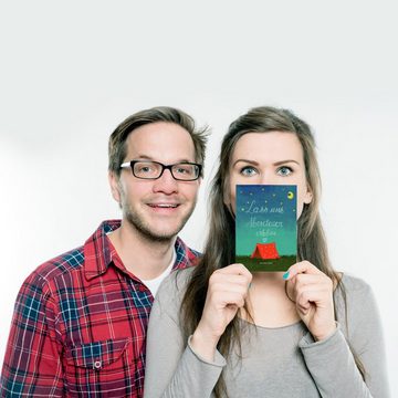 Mr. & Mrs. Panda Postkarte Abenteuer - Geschenk, Einladung, Spruch Freiheit, Grußkarte, positive