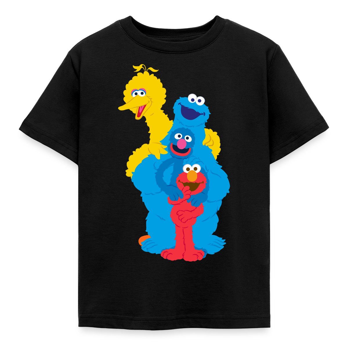T-Shirt Sesamstraße Elmo Grobi Krümelmonster Bibo Kinder T-Shirt