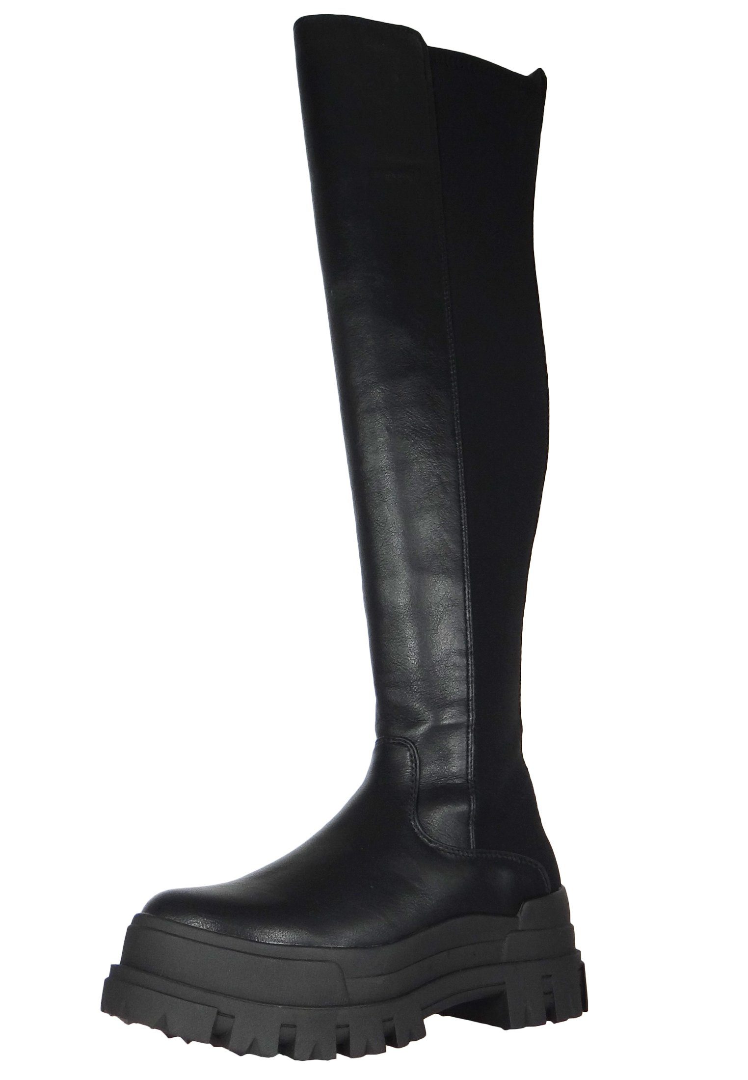 Buffalo 1224010 Aspha Overknee Black Чоботи