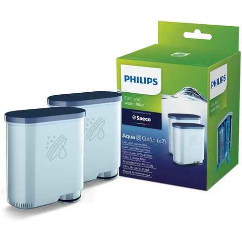 Philips Wasserfilter AquaClean CA6903/22, Zubehör für Philips Saeco Kaffeevollautomaten, AquaClean, Doppelpack