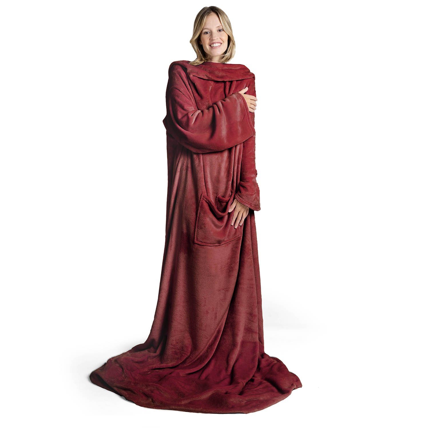 Wohndecke Ärmeldecke Unisex - Kuscheldecke flauschig mit Ärmeln, Blumtal, O günstig online kaufen