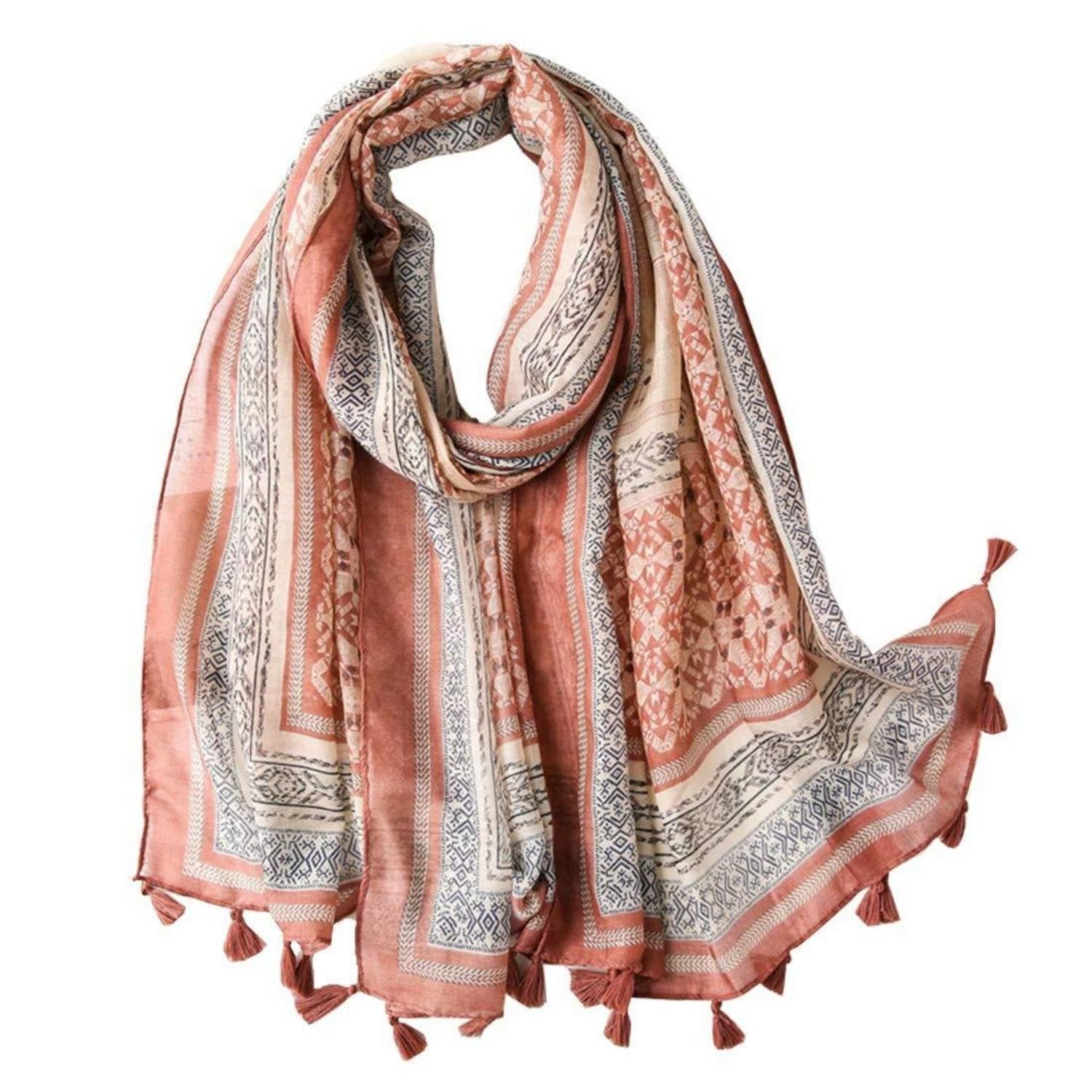 LuxusKollektion Schal Schal Damen Viskose bunt 180x90cm, (1-St)