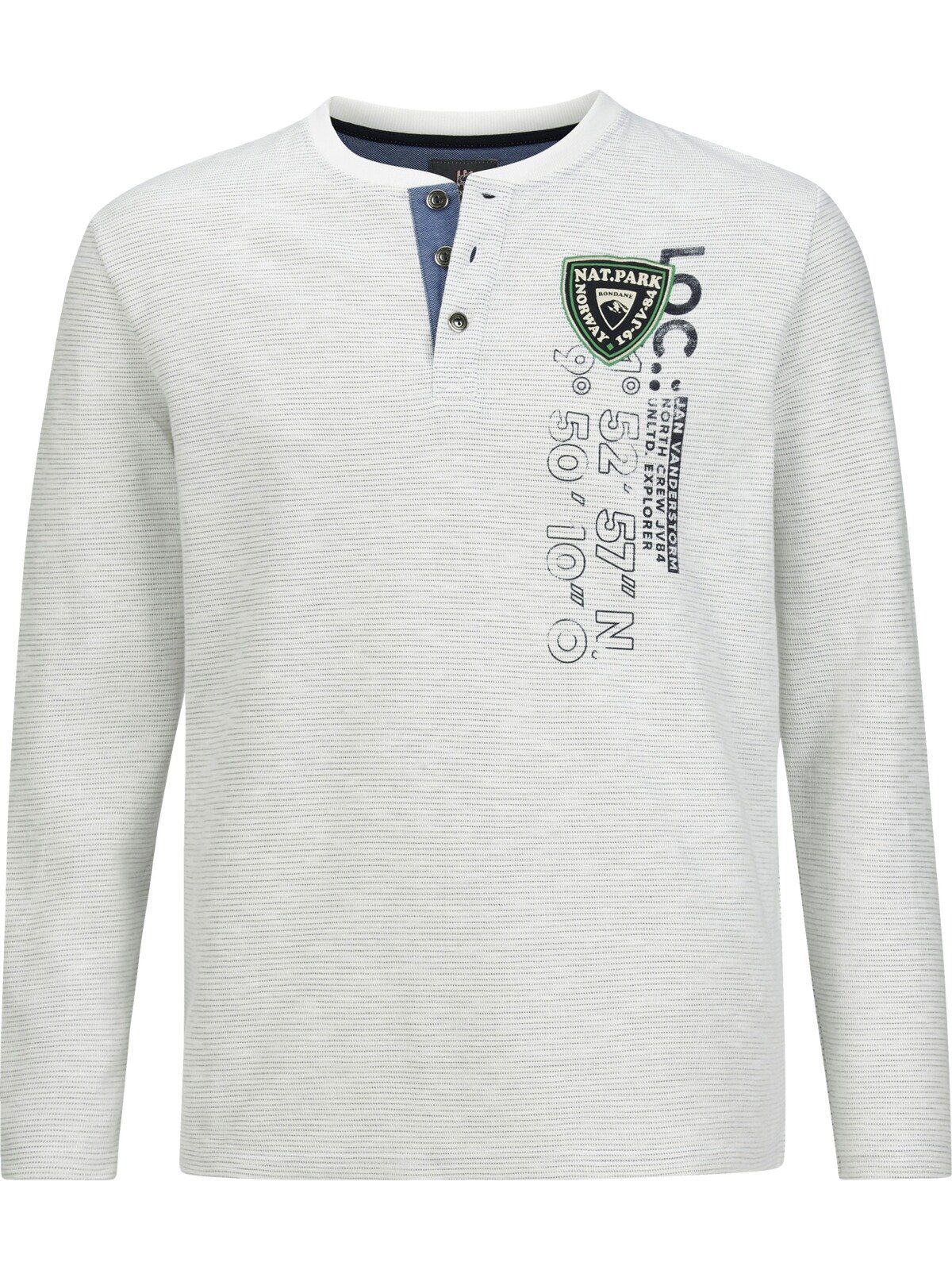 Jan Vanderstorm Sweatshirt REGINALD mit seitlichen Schlitzen