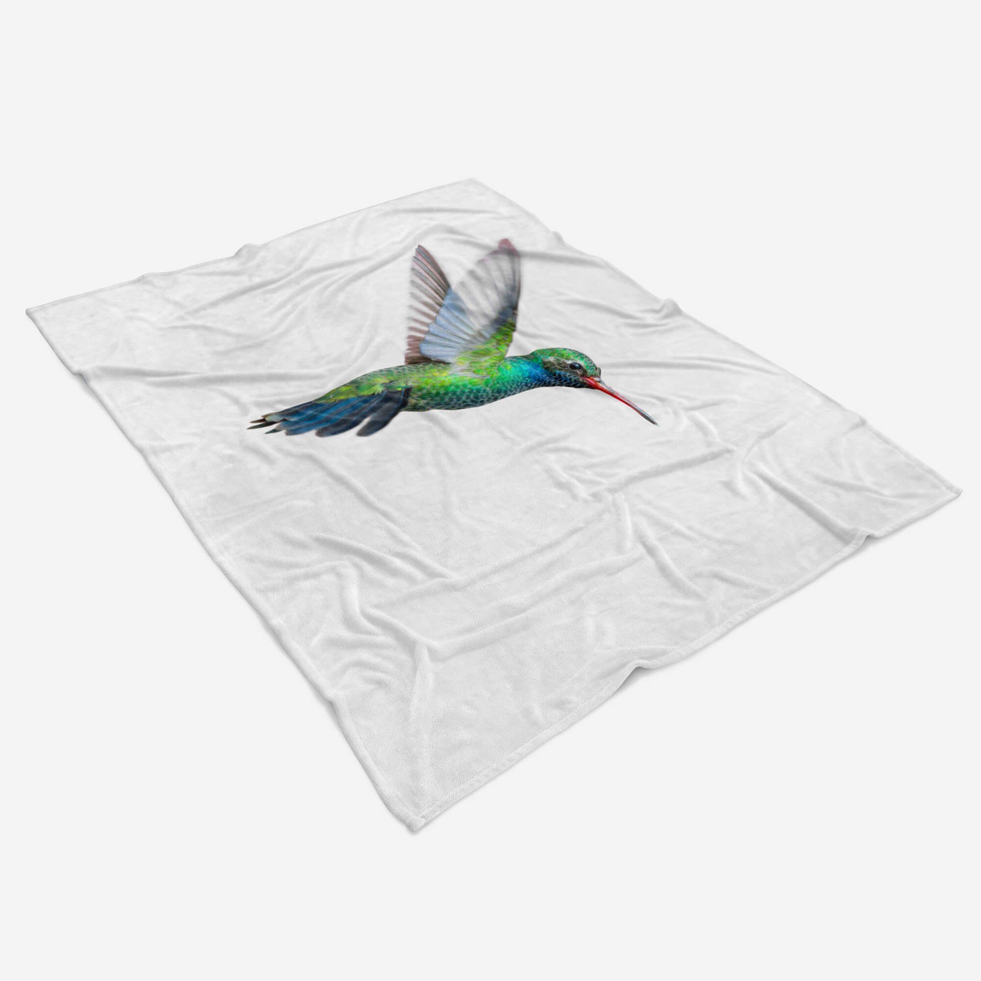 Kuscheldecke Handtuch Baumwolle-Polyester-Mix im Strandhandtuch Handtuch Art Saunatuch Tiermotiv (1-St), Kolibri Sinus Handtücher mit Flug Mo,