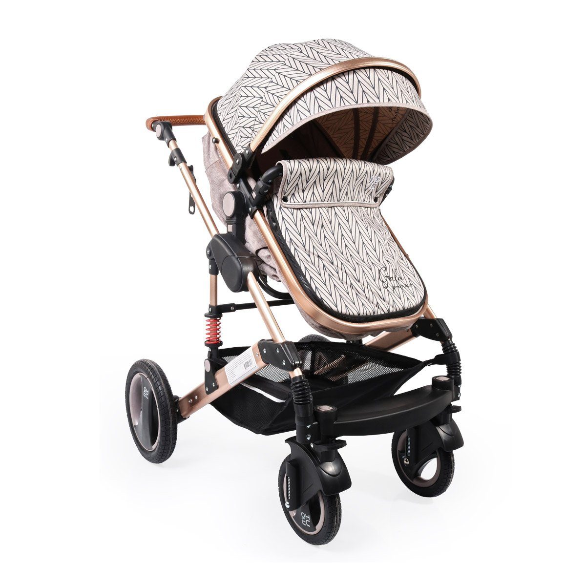 Moni Kombi-Kinderwagen Kinderwagen Gala Premium, Wickeltasche beige umkehrbar Sportsitz Sitz Tragetasche