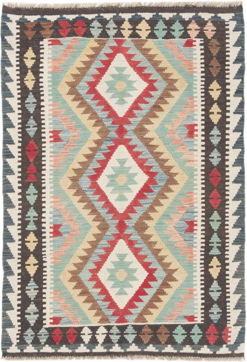 Orientteppich Kelim Afghan Handgewebter 3 Trading, 88x127 mm Nain Höhe: Orientteppich, rechteckig