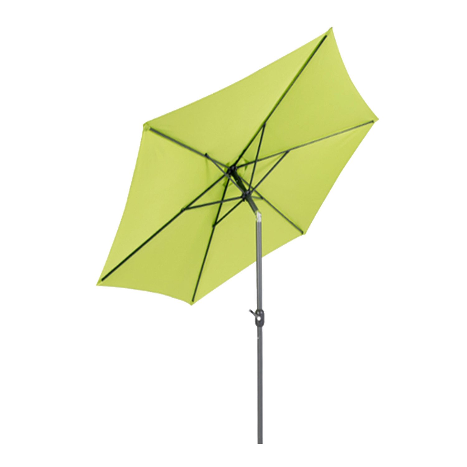 Ampelschirm Alu Gartenschirm Ø 3m – Knickbarer Sonnenschirm UV30 Kurbel Limegrün