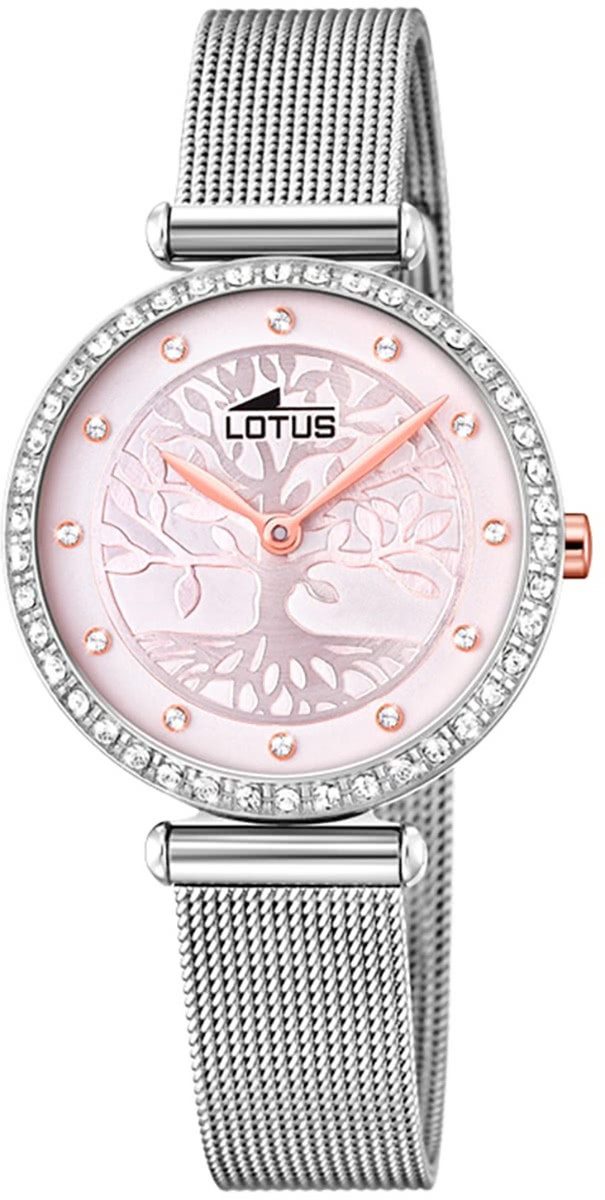 Lotus Quarzuhr LOTUS Damen Uhr Fashion 18709/2, (Analoguhr), Damenuhr rund, klein (ca. 29mm) Edelstahlarmband silber
