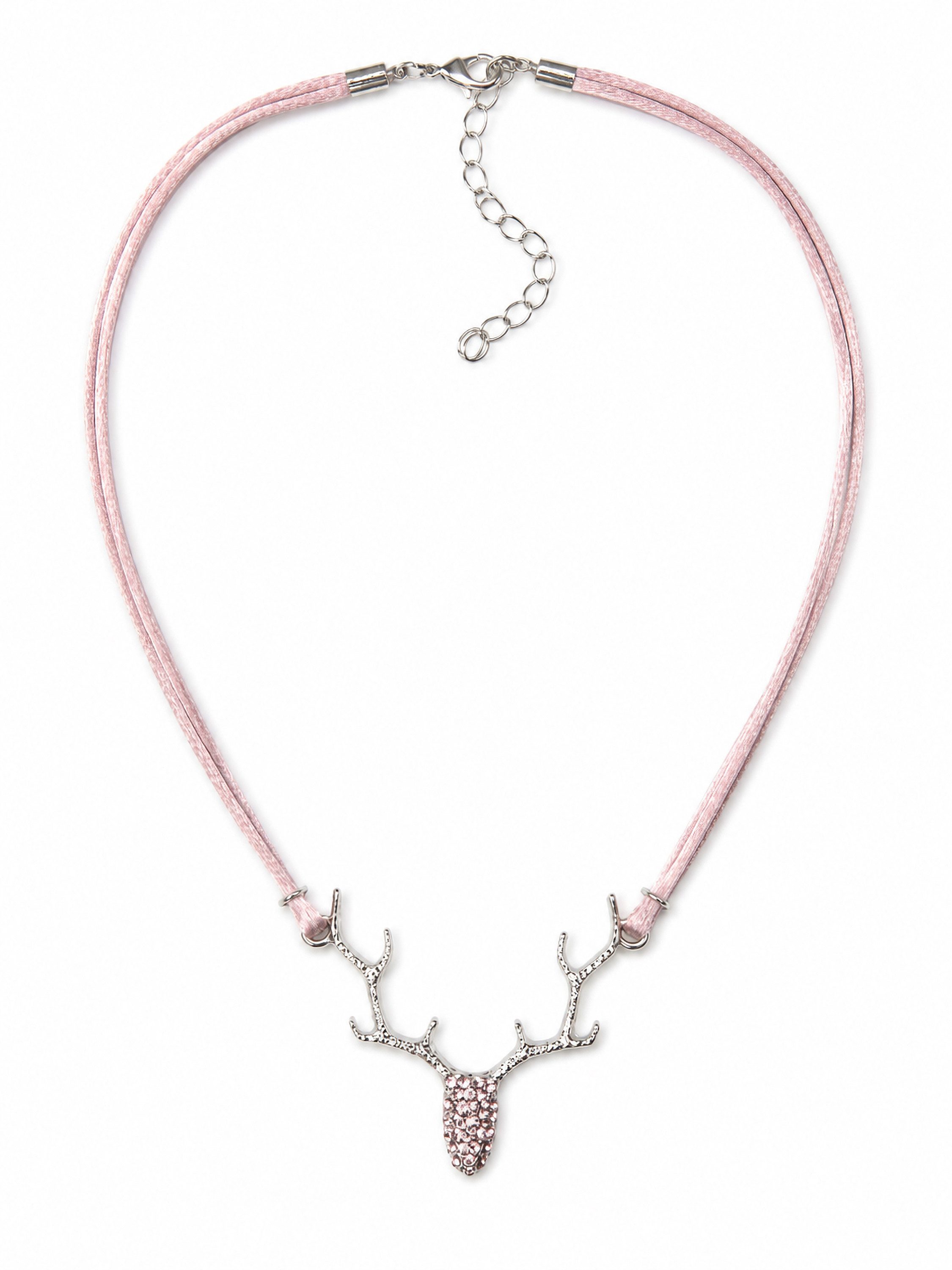 Allgäu Rebell Collier Rosi, zweireihiges Satinband