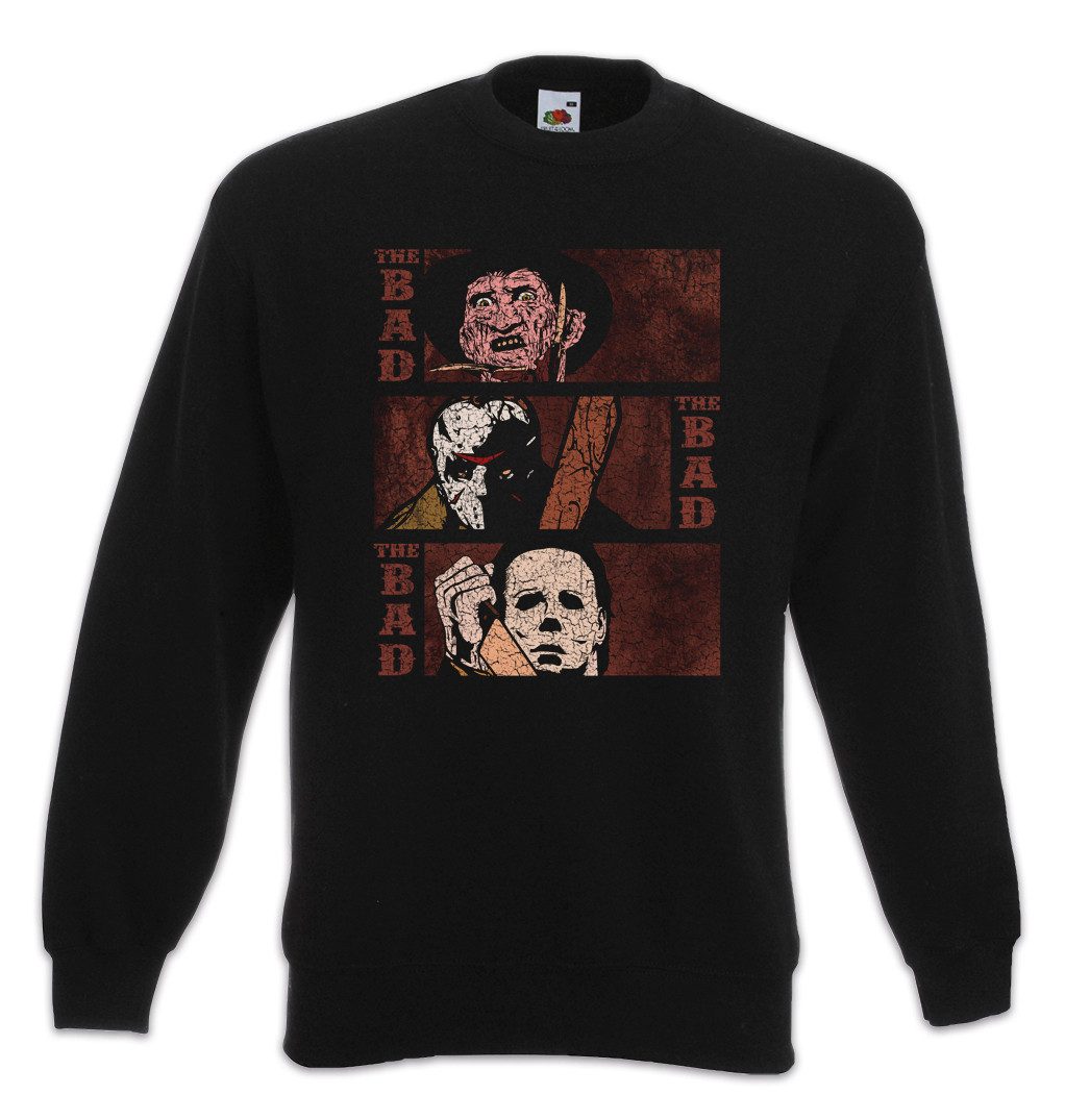 Urban Backwoods Sweatshirt The Bad & The Bad Sweatshirt Jason Slasher Fun Vorhees Halloween (1-tlg) Freddy Michael Krüger Myers