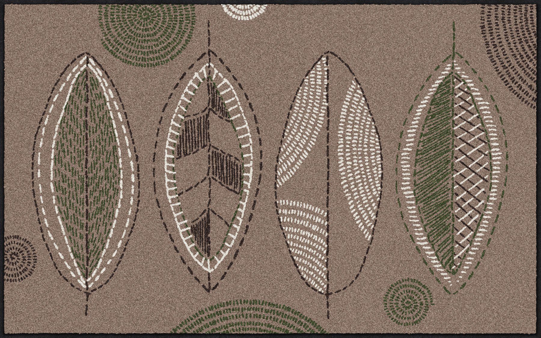 Läufer Stitch Leaves 075x120cm, Salonloewe, Rechteckig, Höhe: 750 mm