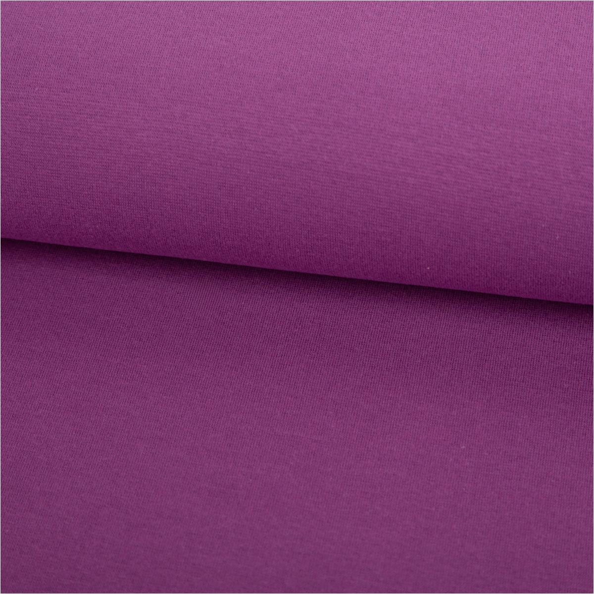 SCHÖNER LEBEN. Stoff Bündchenstoff Bio Organic violett 35 cm – weiche Schlauchware, nachhaltig