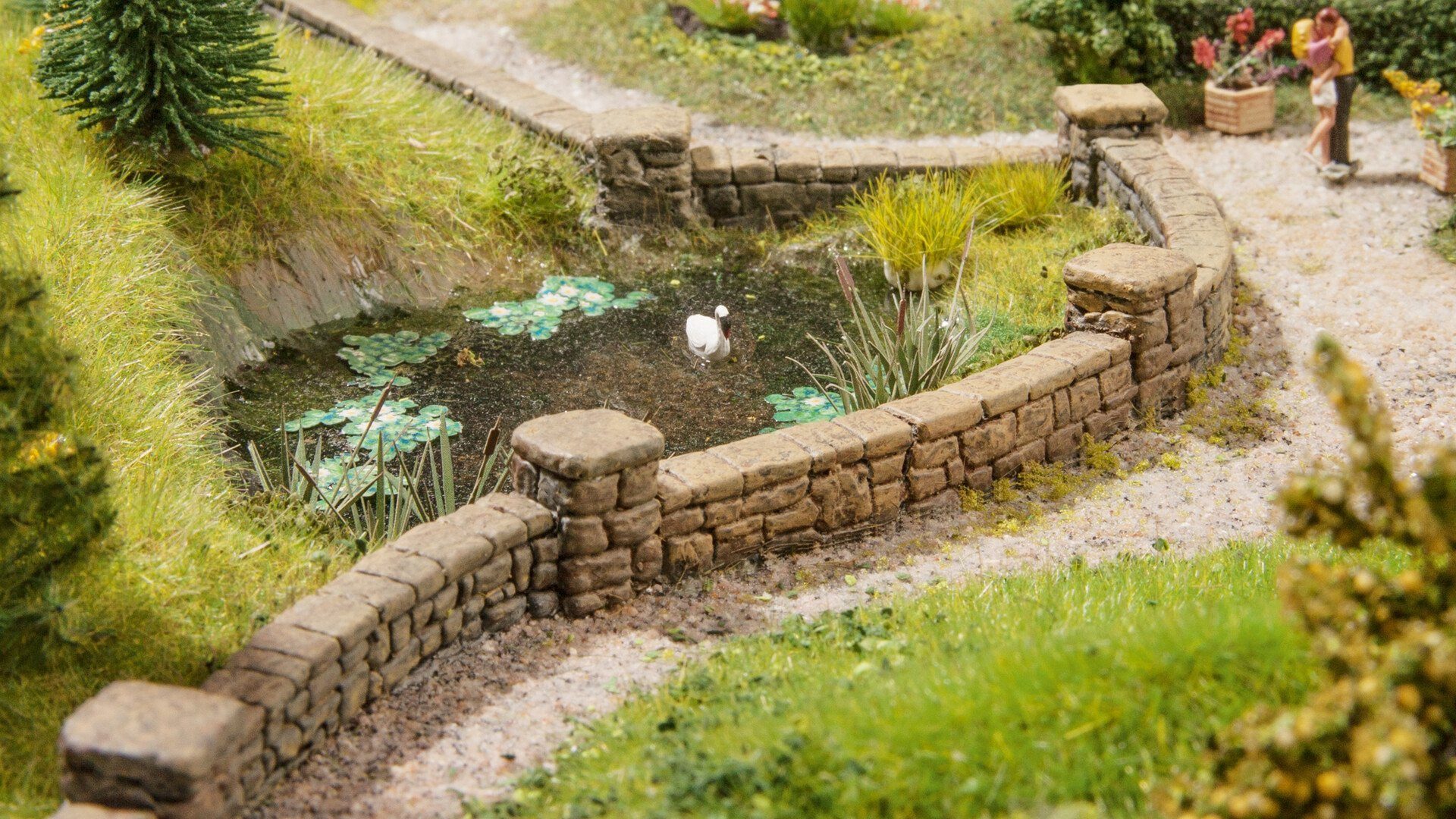 NOCH Modelleisenbahn-Spielunterlage NOCH Mauern aus Sandstein, handbemalte Modellbau M