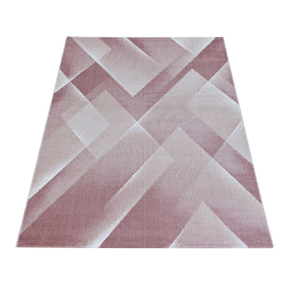 Designteppich Giantore, Pink modern, 9 mm Florhöhe rechteck
