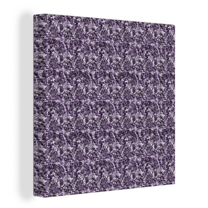 OneMillionCanvasses® Leinwandbild Muster - Granit - Textur (1 St) Leinwand Bilder für Wohnzimmer Schlafzimmer