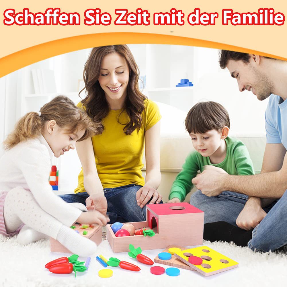 CLTYQ Lernspielzeug Holzspielzeug-Set- Montessori Lernspielzeug, 4 IN 1 Bab günstig online kaufen