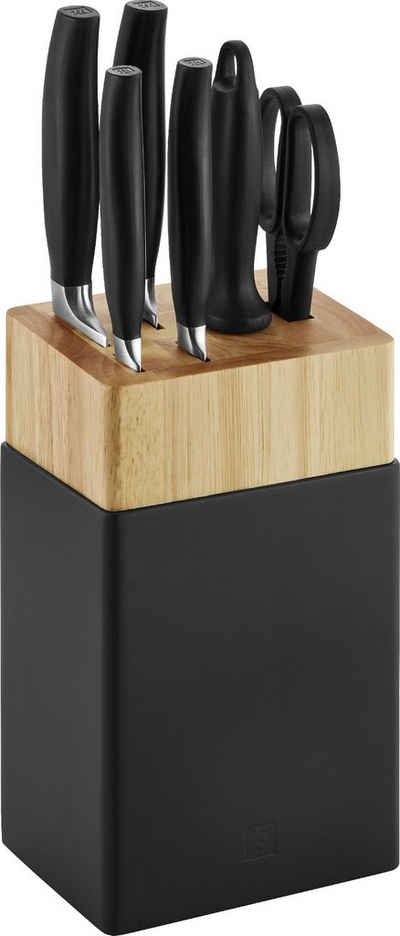 Zwilling Besteck-Set Messerblock ZWILLING FIVE STAR schwarz Messerset Küchenmesser