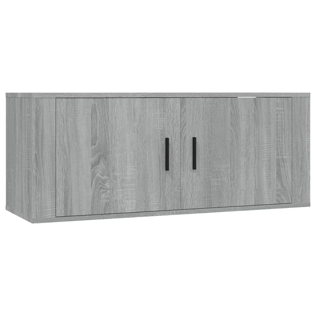 TV-Schrank-Set Grau TV-Schrank Sonoma furnicato 7-tlg. Holzwerkstoff