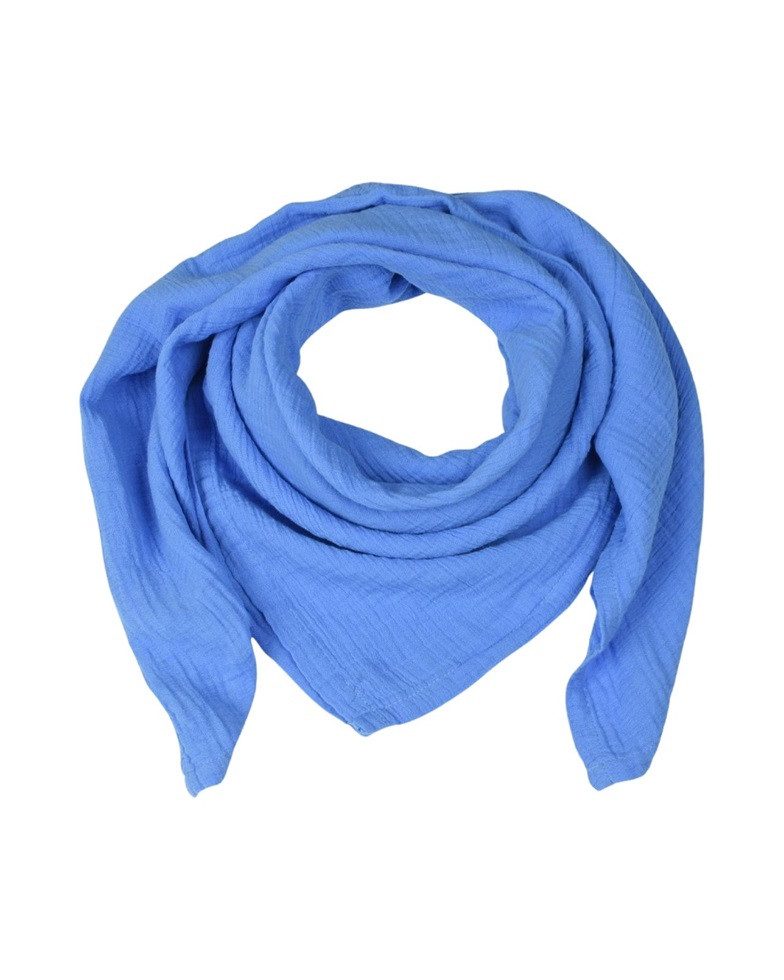 Musselin Welt Halstuch Musselin Halstuch in Provence Blau aus Biobaumwolle günstig online kaufen