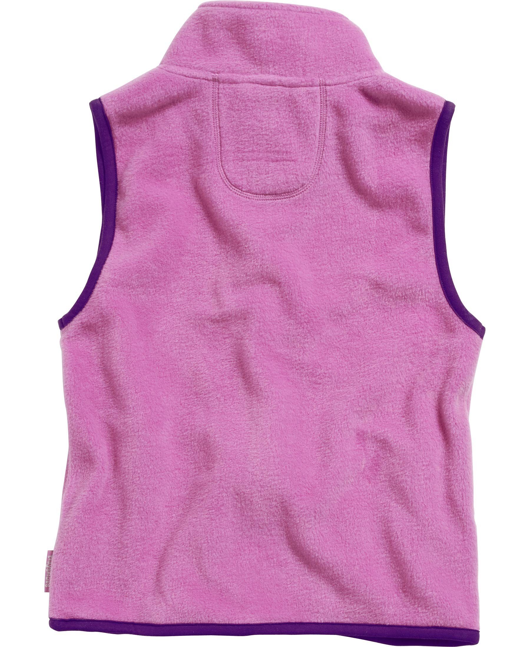 Playshoes Strickfleecejacke Fleece-Weste farbig abgesetzt mit Stehkragen – Bild 2 von 3