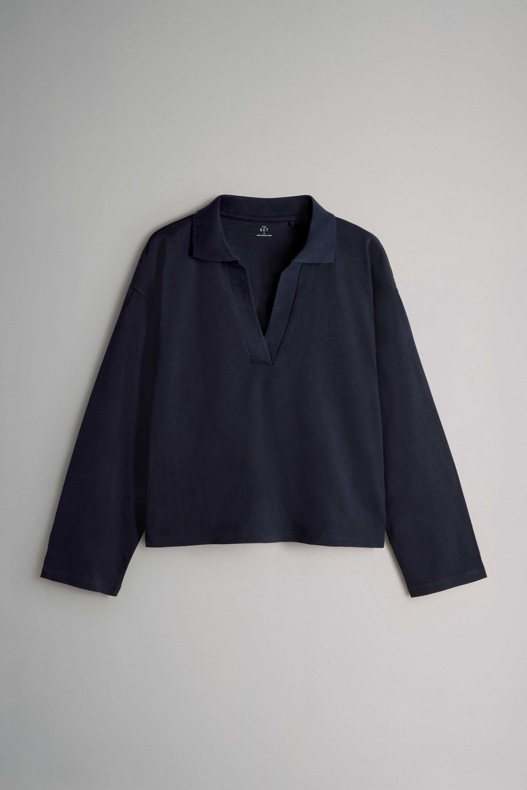 The Set Langarmshirt The Set Schwere Rugby-Langarmshirts, 3er-Pack (3-tlg)