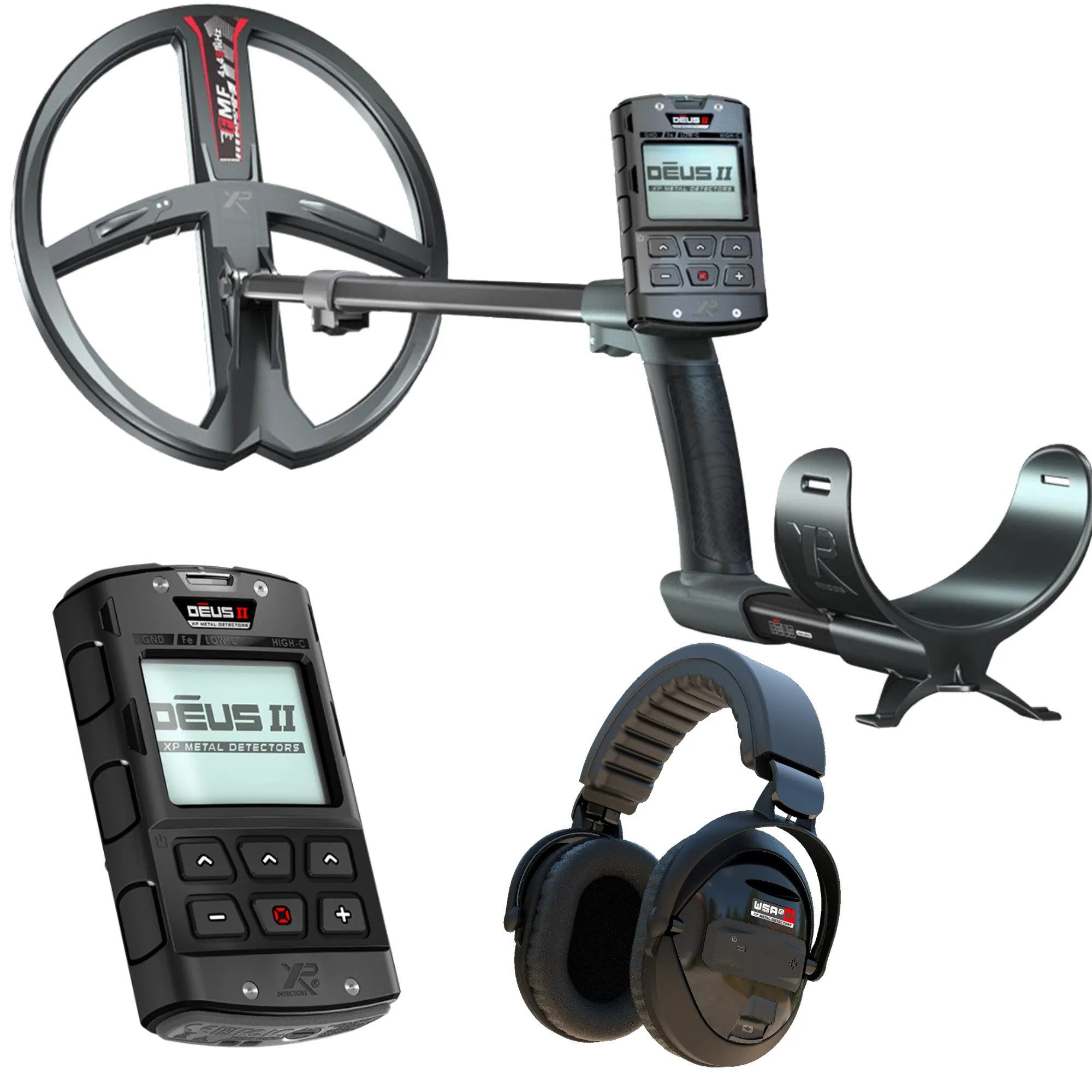 XP Metal Detectors Metalldetektor DEUS 2 II 34 FMF RC WSA XL ST, 34cm präzise Suchspule