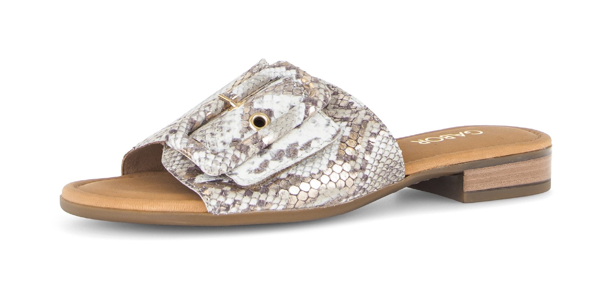 Gabor Rhodos Pantolette Blockabsatz, Sommerschuh, Schupfschuh in Weite G (weit)