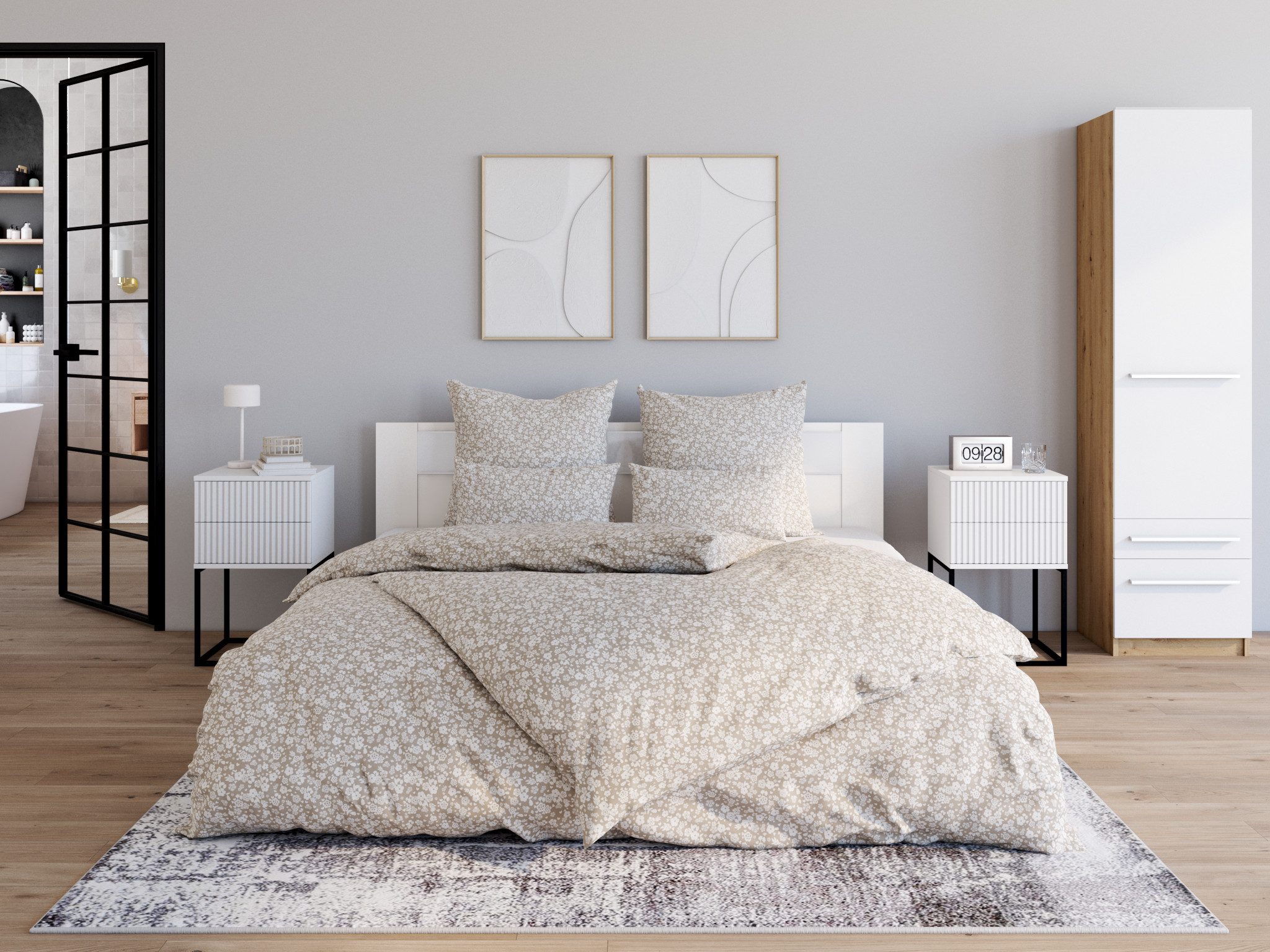 LEONARDO Tischvase Dekovase POESIA, Relief-Optik, in bauchiger Form (1 St), aus Glas, handgefertigt, Höhe ca. 22,5 cm