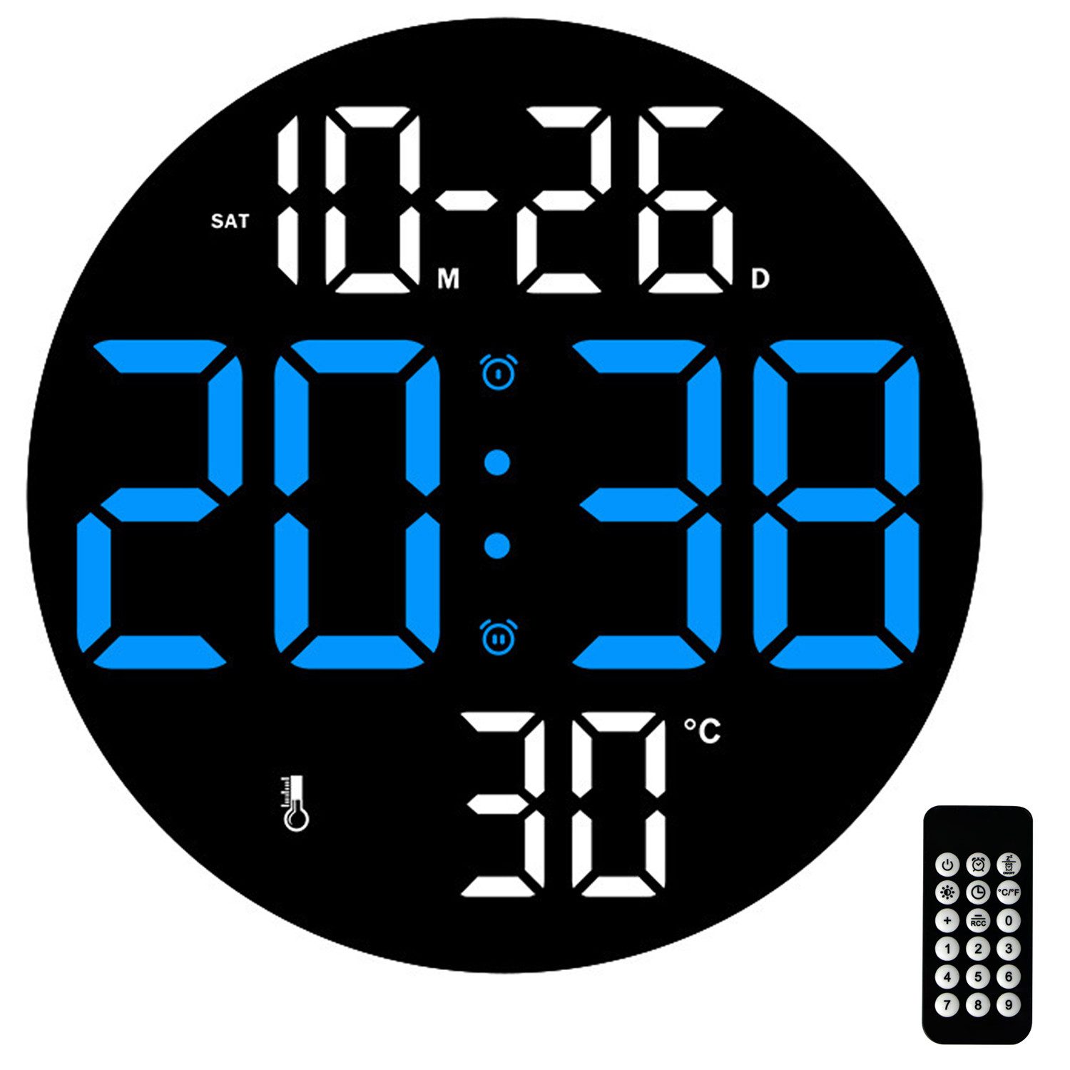 REDOM Wanduhr Fernbedienung Uhr Stille Wanduhr günstig online kaufen