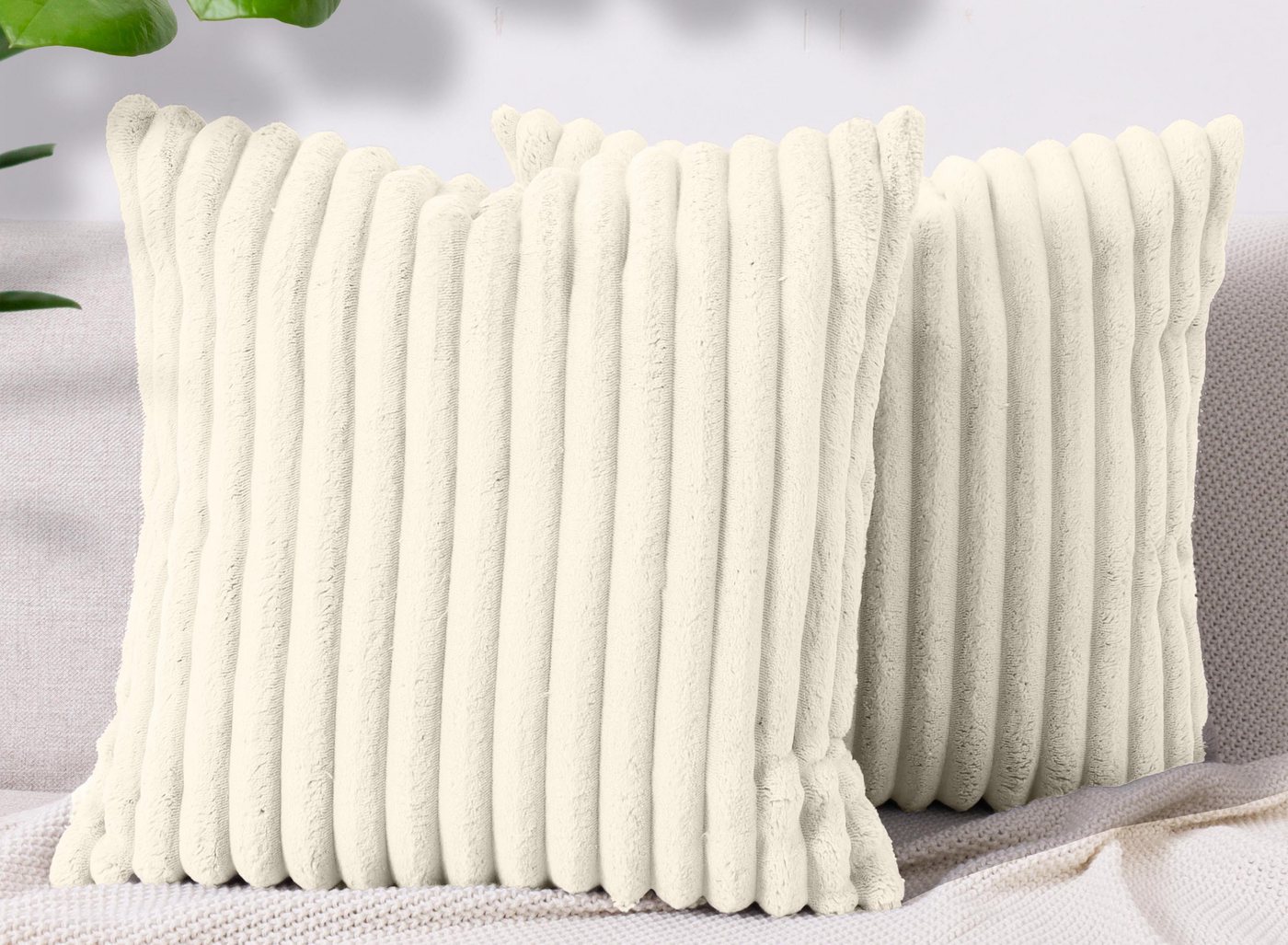 Amilian Dekokissen Sofakissen Couchkissen 2er Set Zierkissen mit Kissenfüllung, (2 Stück), 40x40 cm, Dekokissen mit Füllung und Bezug, Wohnkissen