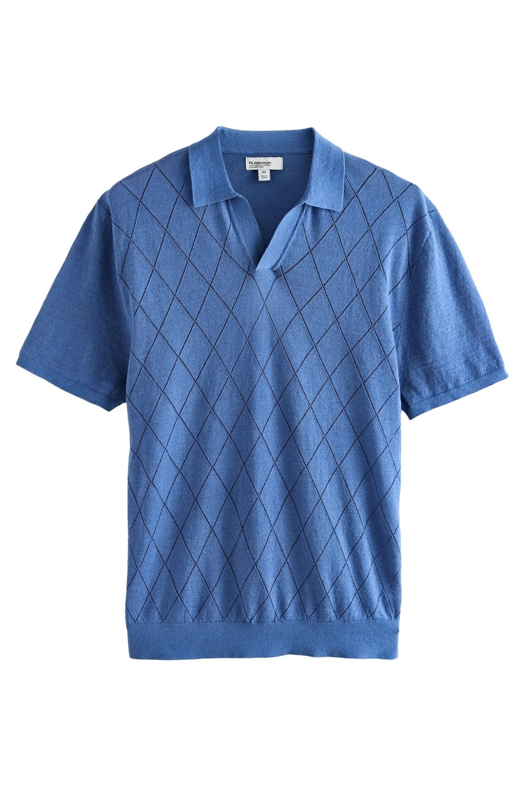 Next Poloshirt N. Premium Trophy-Poloshirt aus Strick mit Leinen (1-tlg)