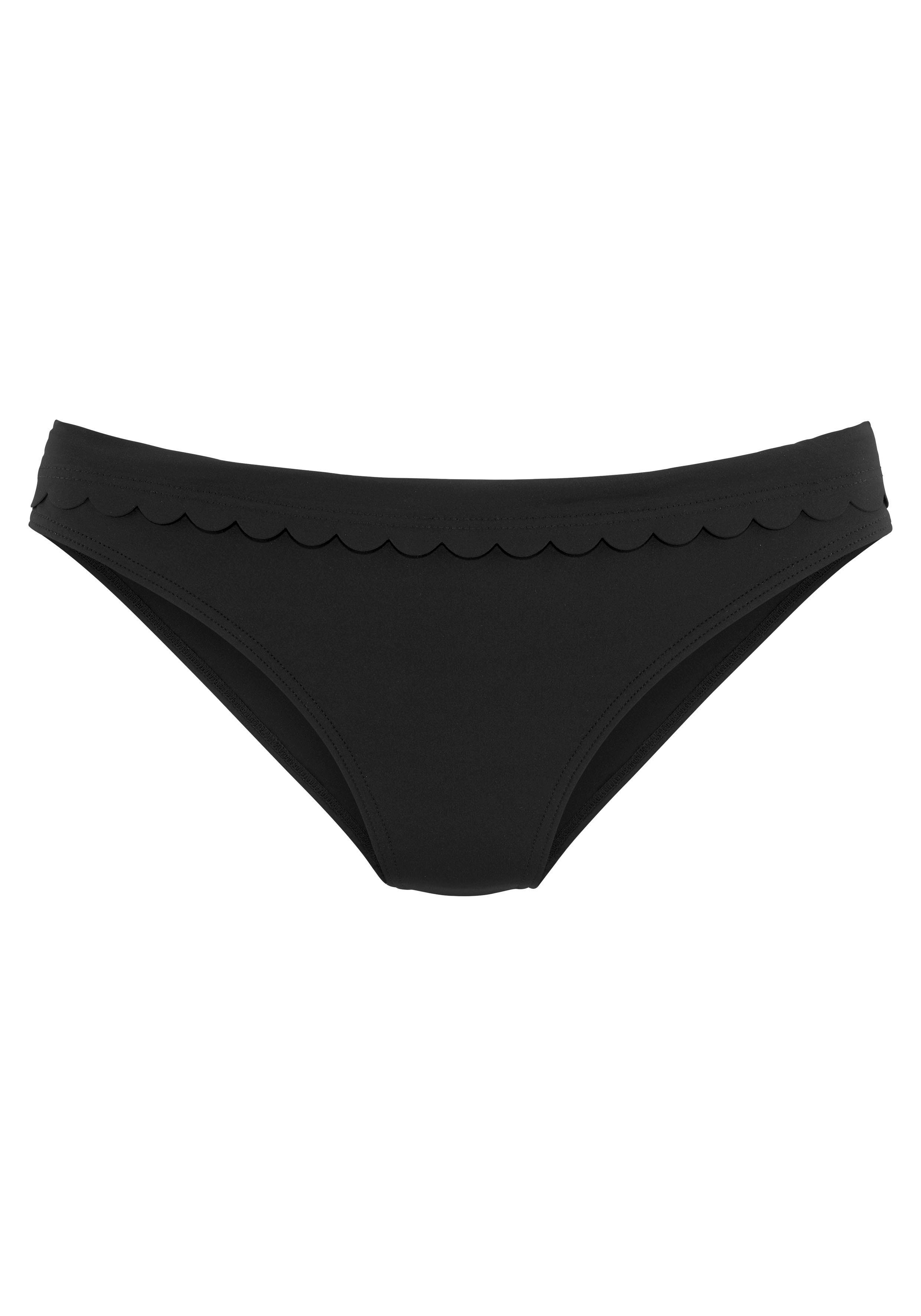 LASCANA Bikini-Hose Scallop mit Umschlagbund günstig online kaufen