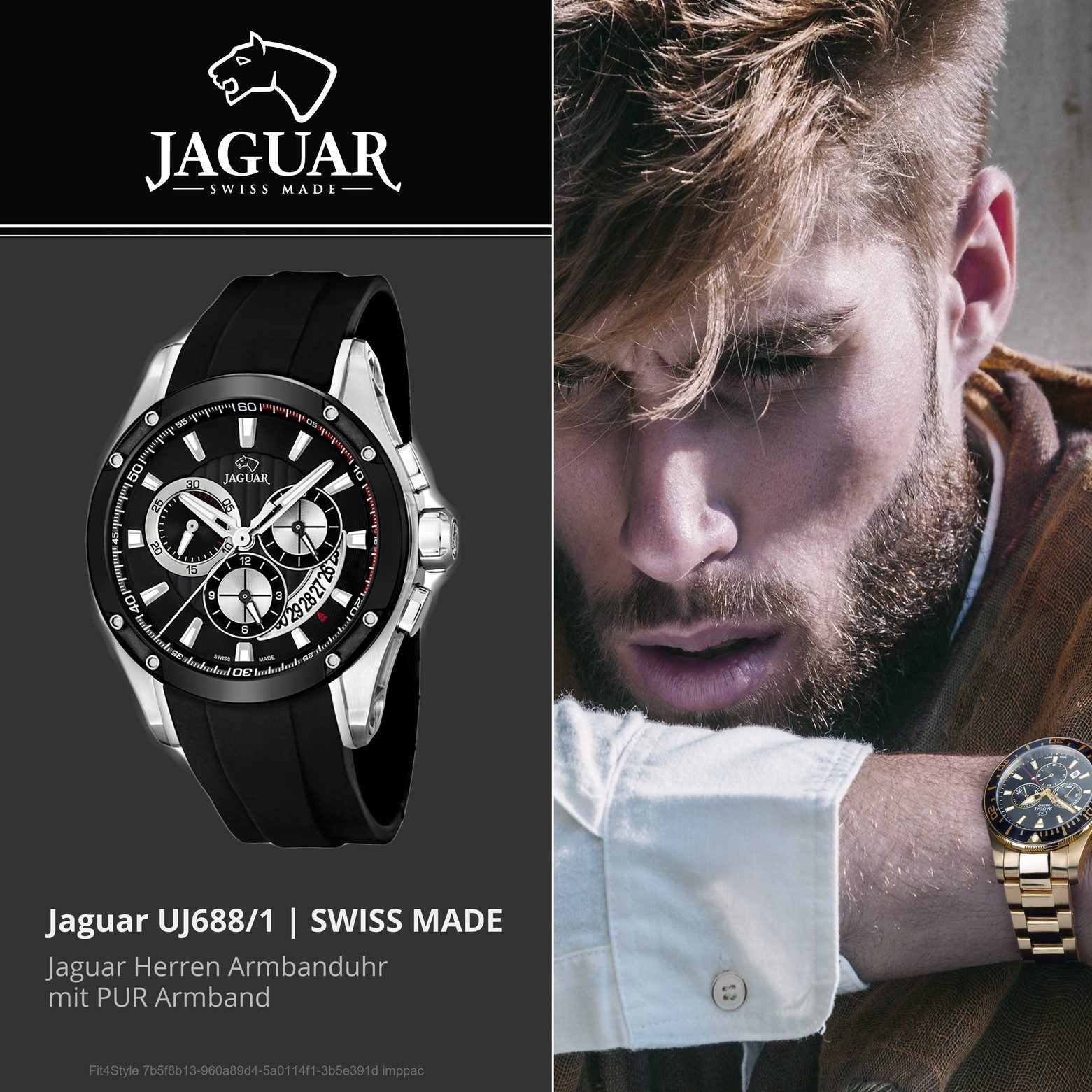 JAGUAR Chronograph Jaguar Herren Uhr Sport J688/1 PUR, (Chronograph), Herre günstig online kaufen