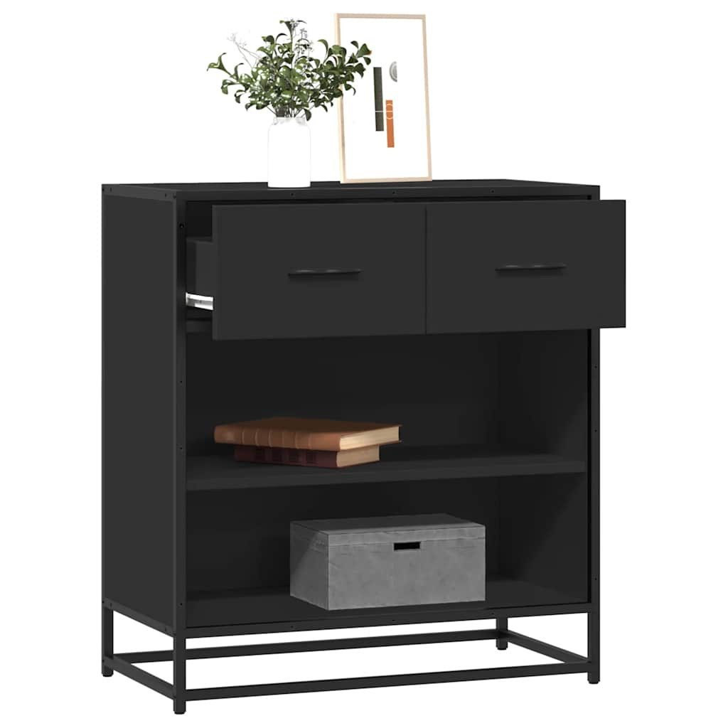 vidaXL Sideboard Sideboard Schwarz 68x35x76 cm Holzwerkstoff (1 St)