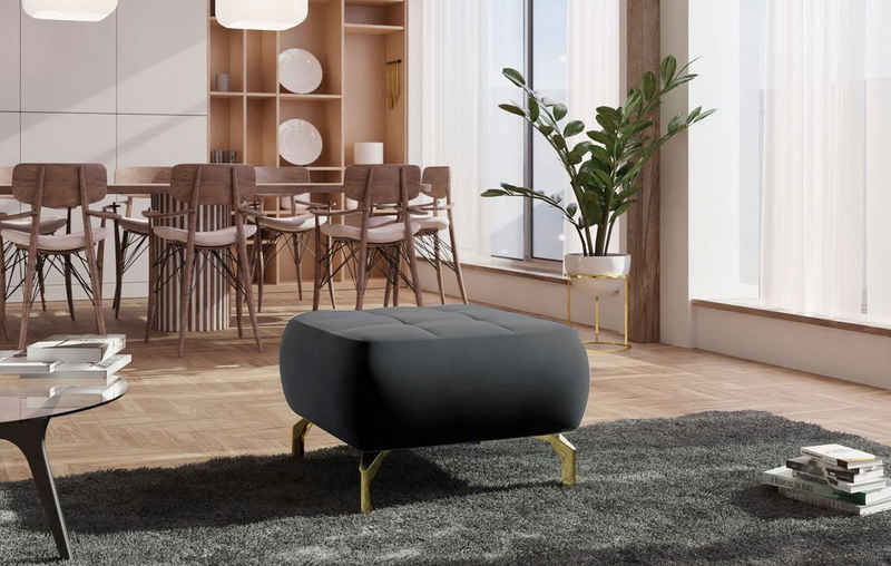 sit&more Polsterhocker Orient 1 V, goldfarbene Metallfüße