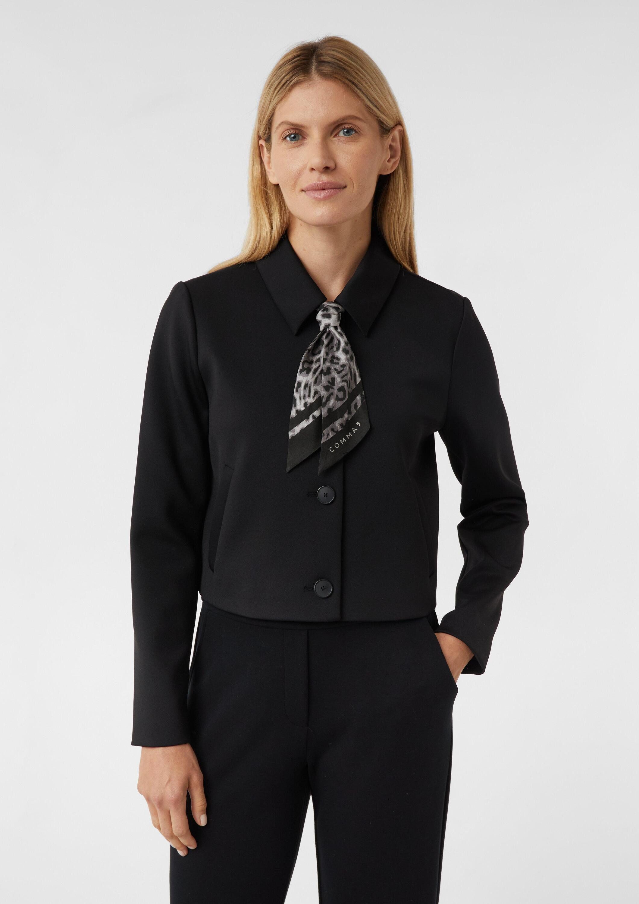 comma Schal Tuch, Schal aus Seide mit Leo-Print günstig online kaufen