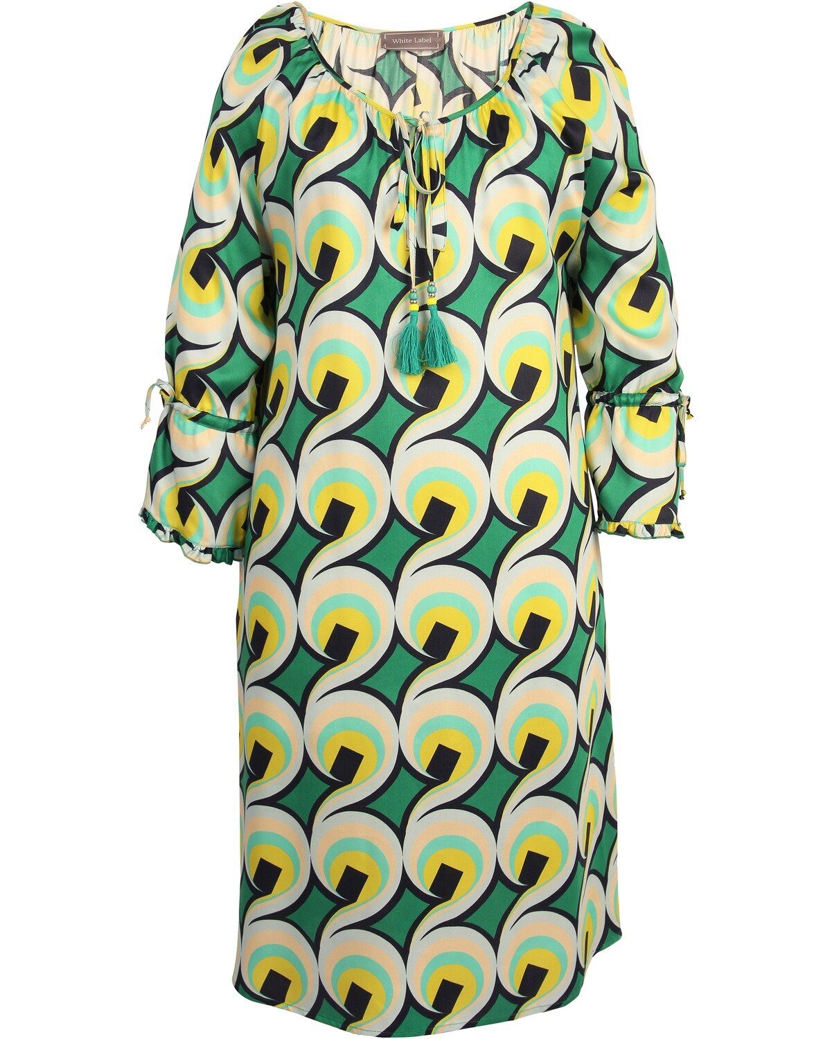 Midikleid Kleid mit Allover-Print