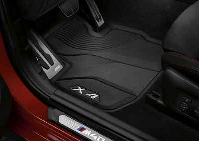 BMW Fußkette Original BMW X4 Allwetter Fussmatten vorne + hinten G02 Gummi 2451585 + 2451586 (1-tlg)