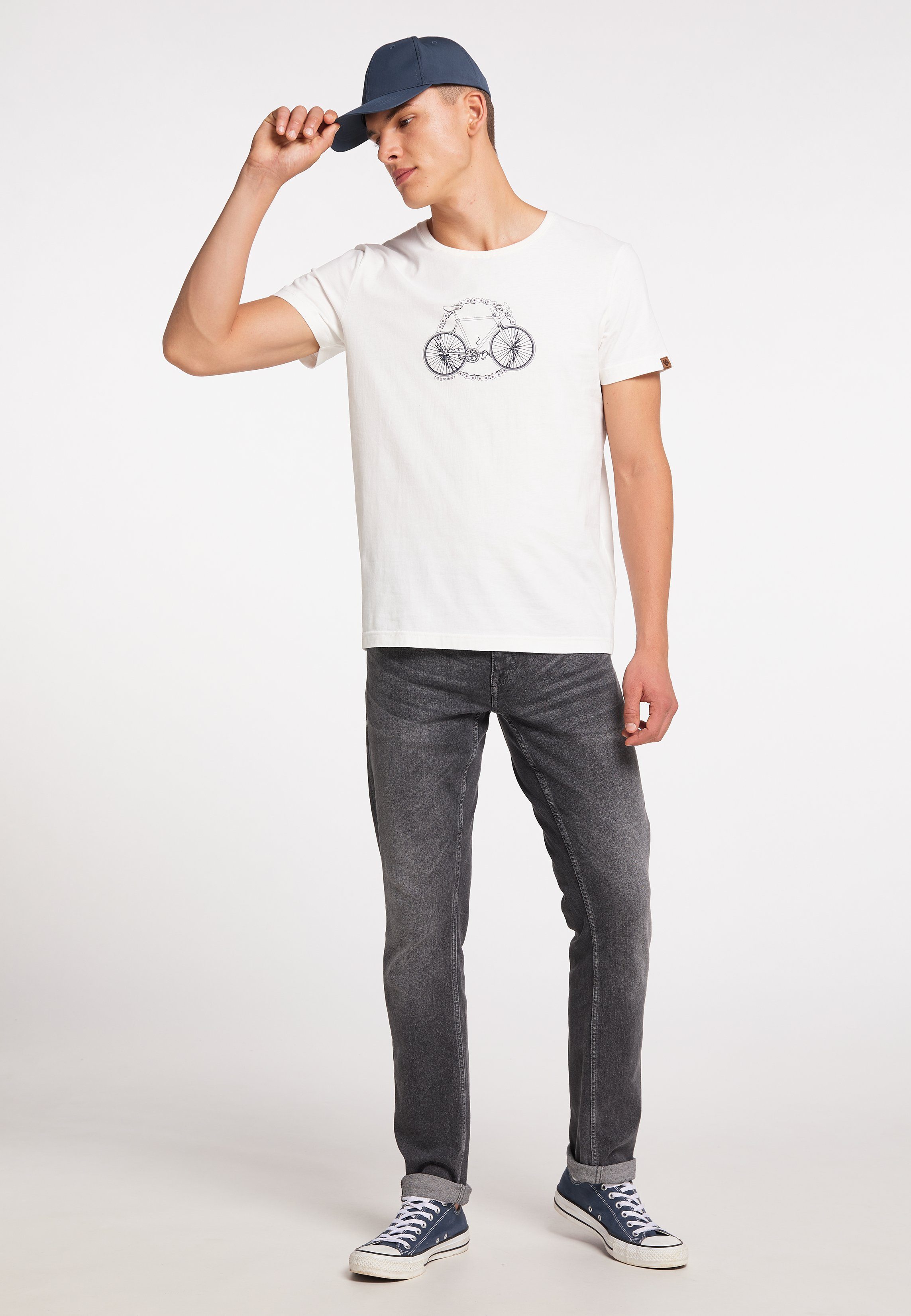 Ragwear T-Shirt BLAIZE Nachhaltige & Vegane Mode WHITE