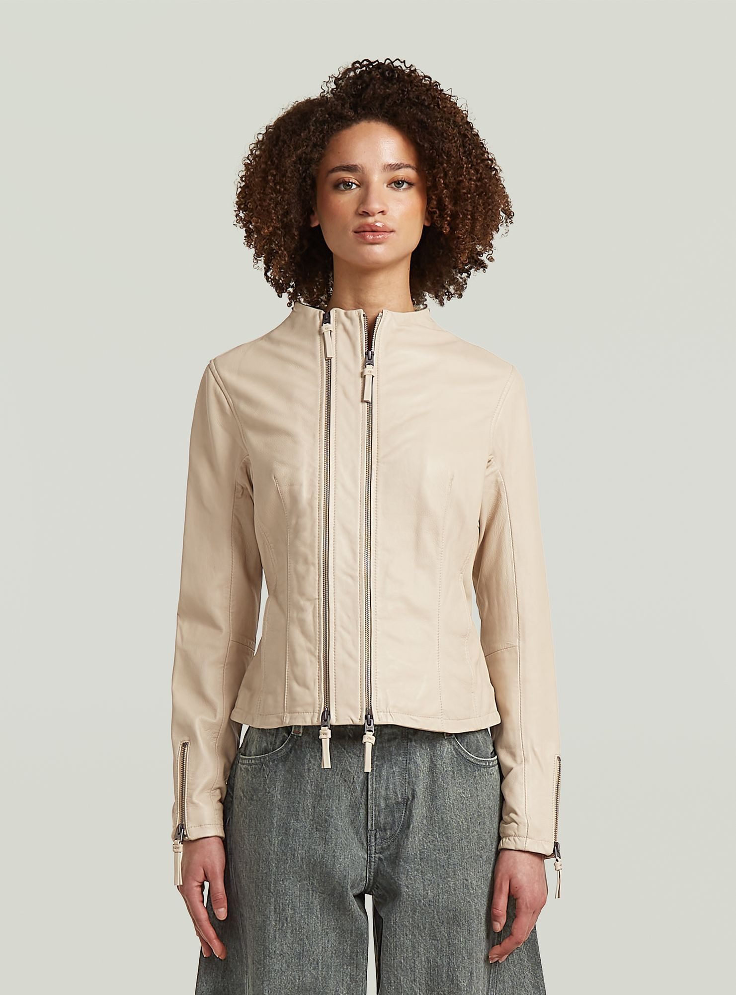 G-STAR Lederjacke Lynn Leather Biker-Jacke