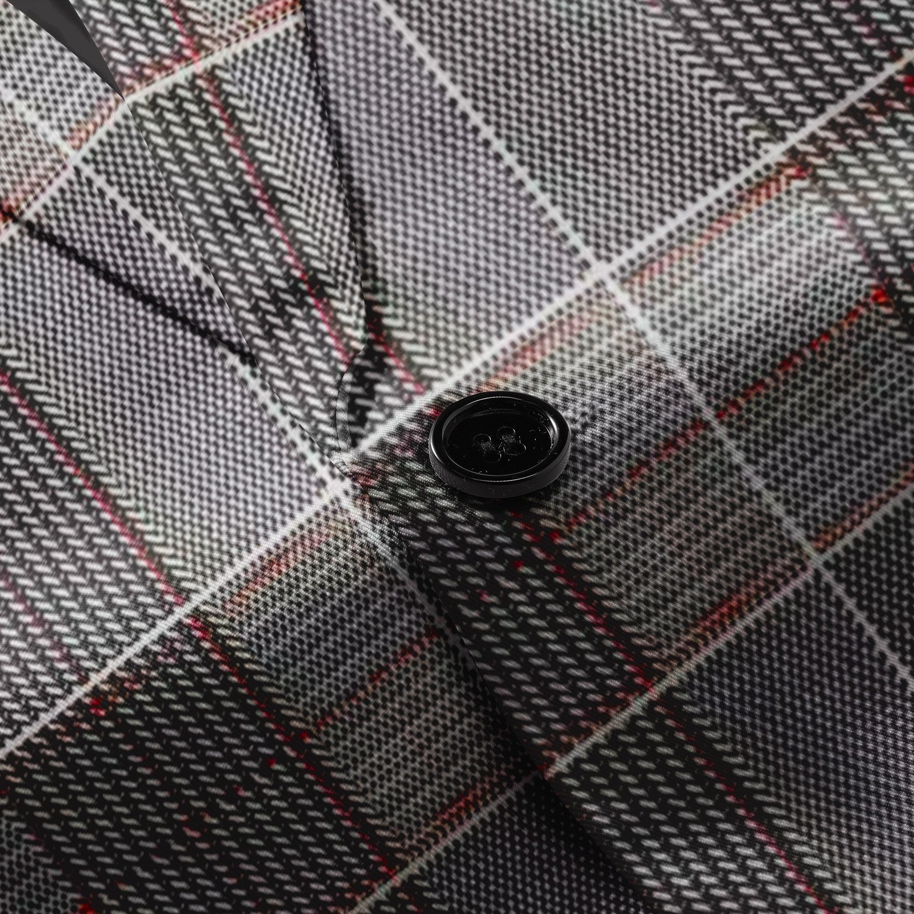 Allthemen Anzug (2 tlg) Slim Fit Herrenanzug im Farbeblock-Karomuster
