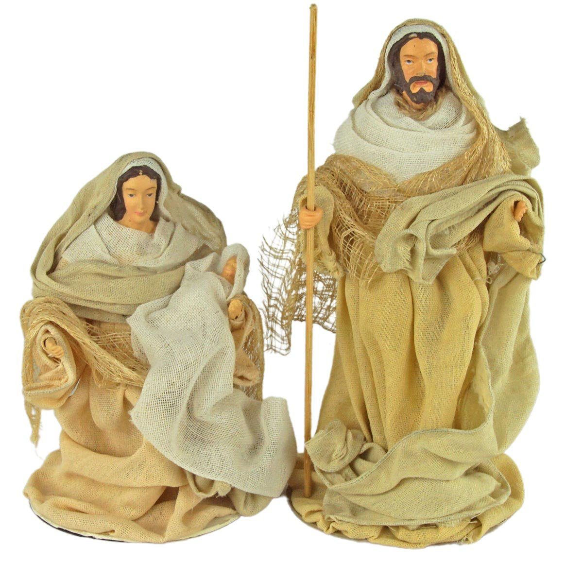 ingarden Krippenfigur Ankleidefiguren Heilige Familie 2-tlg., ca. 21 cm, CR 38120 (Set, 2 St., 2.-tlg), handbemalte Ankleidekrippenfiguren