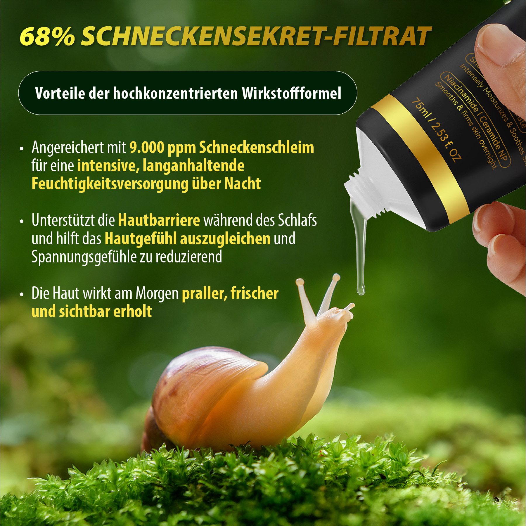P-Beauty Cosmetic Accessories Gesichtsmaske Nachtmaske Gesicht Snail Mucin Kollagen Maske Night Wrapping Mask, 1-tlg., Gesichtspflege, Gesichtsmaske, Snail, Nachtmaske
