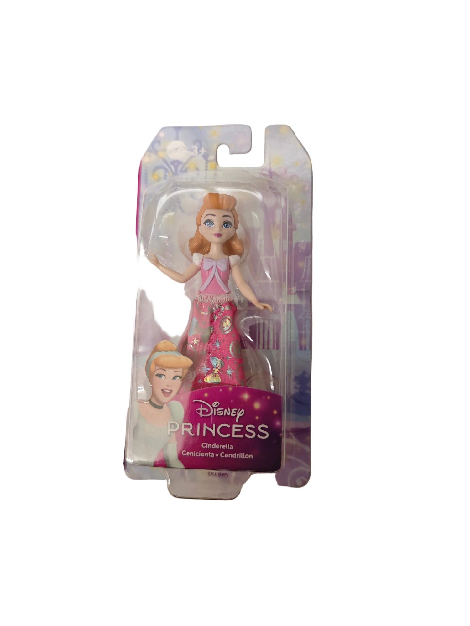 Mattel® Spiel Disney Prinzessin Cinderella Puppe - rosa Glitzerkleid & beweglich